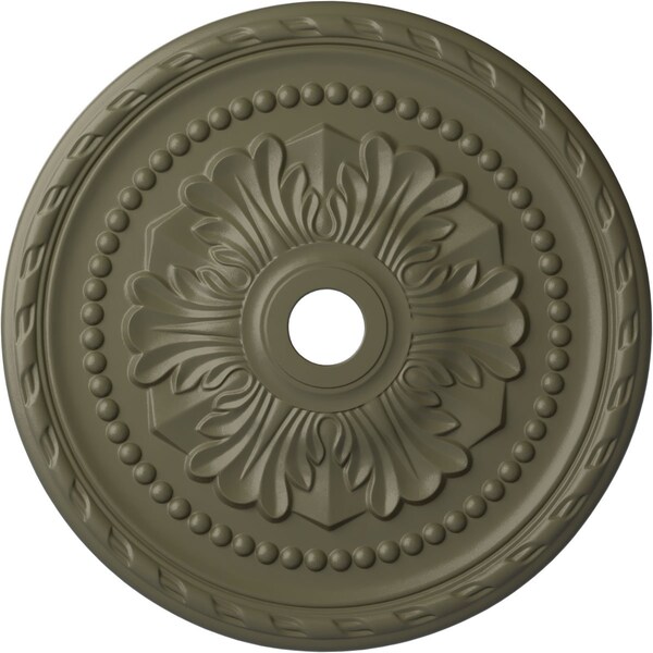 Ekena Millwork Palmetto Ceiling Medallion (Canopies up to 7 5/8"), 31 1/2"OD x 3 5/8"ID x 1 3/4"P, Spartan Stone CM31PMSSF - main